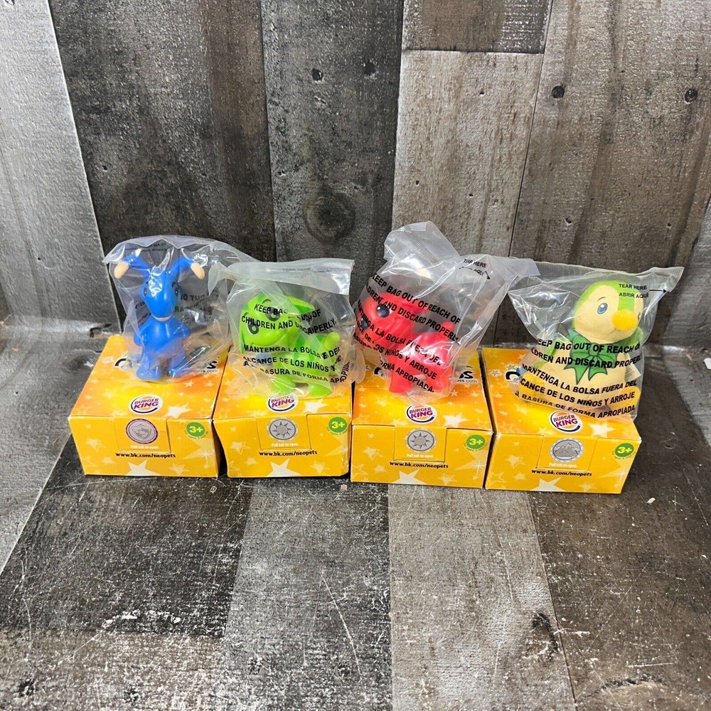 Neopets Burger‎ King Toy Figure lot of 4